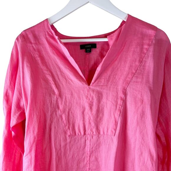 J. Crew Tea Rose Ramie Tunic‎ Top Size XXS - Picture 2 of 8